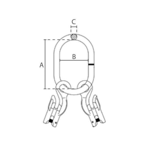 16 mm 2-Benet Ovalring med Opkorter - Grade 80 - Image 2