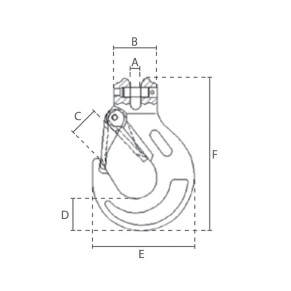 10 mm Lastekrog med Gaffel - Grade 80 - Image 2