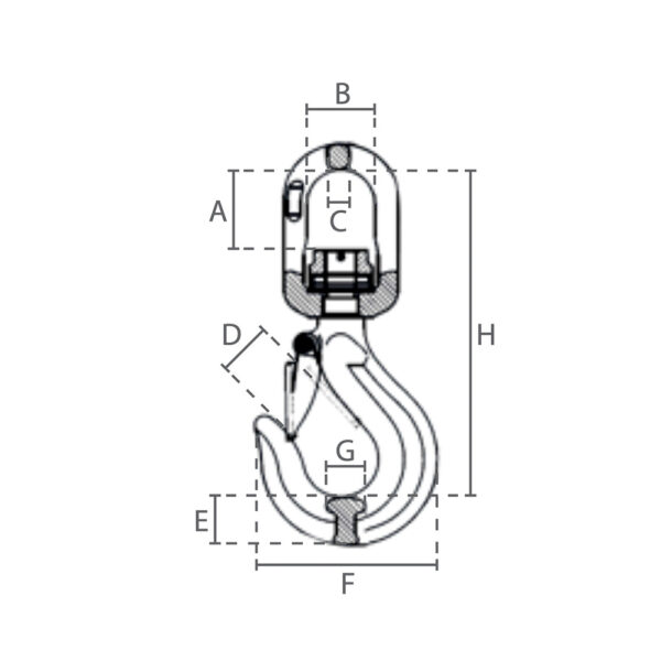 13 mm Lastekrog med Svirvel og Kugleleje – Grade 80 - Image 2