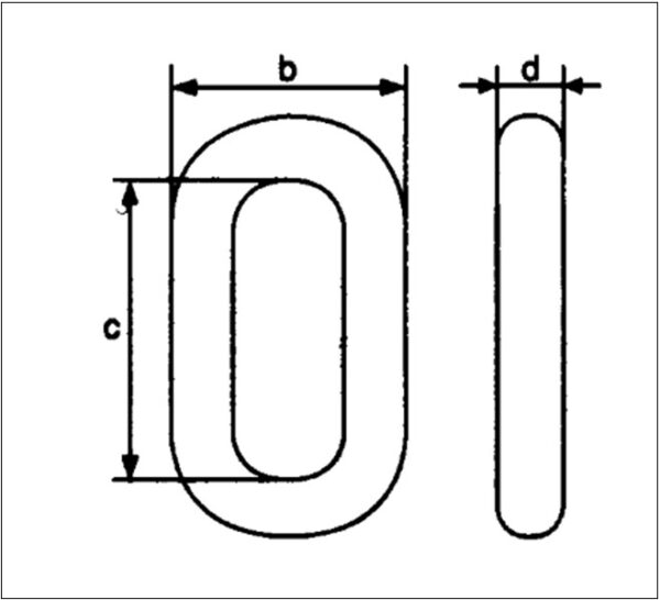 Kortleddet Rustfri kæde - Type DIN 766 - Image 3
