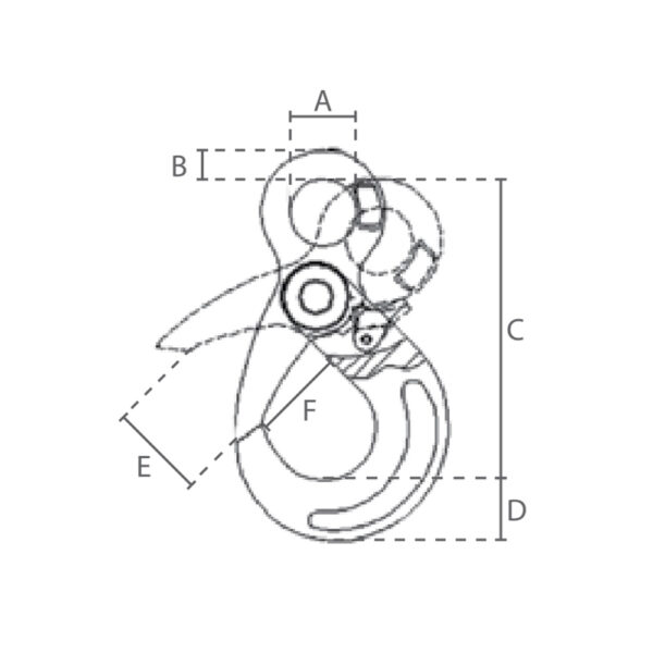 13 mm Sikkerheds Krog med Øje - Grade 100 - Image 2
