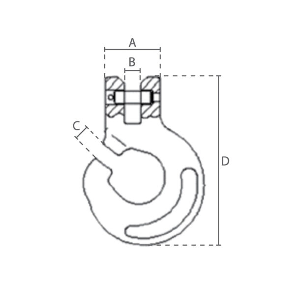 13 mm Skovkrog med Gaffel - Grade 80 - Image 2