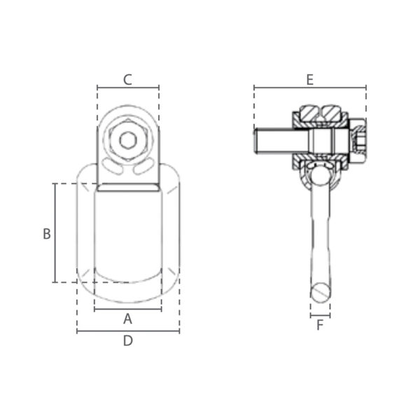 M16x30 Øjebolt med Svirvel - Grade 80 - Image 2